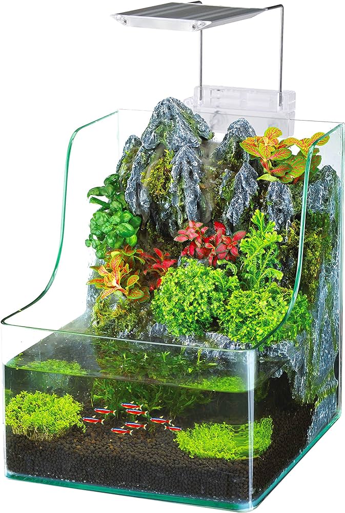 Penn Plax AQUATERRIUM 7l s LED osvetlením a filtraciou pre ryby a rastliny