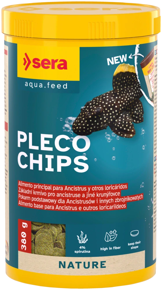 sera Pleco Chips – základné krmivo pre ancistrusy a pancierničkovité sumce 1 l