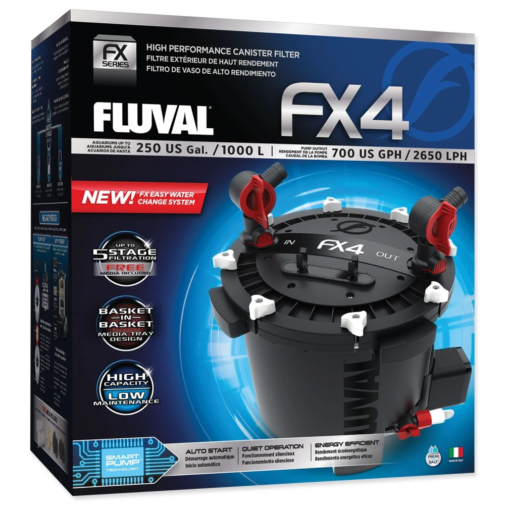Fluval FX-4 vonkajší filter, 2650l/h