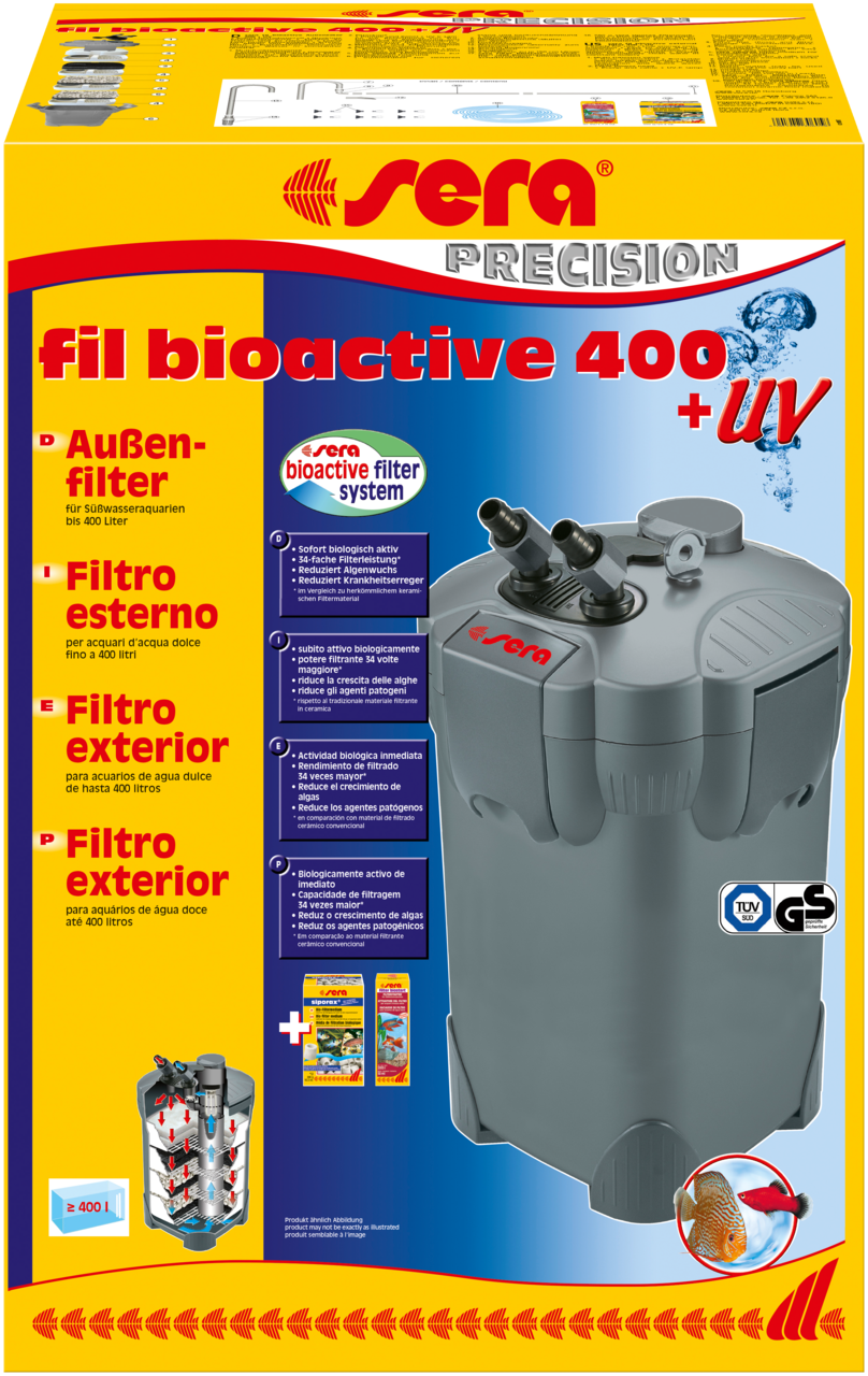Sera fil BioActive 400 − vonkajší UV filter